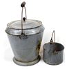 Image 5 : Antique Grey Graniteware Milk Can and Cream Bucket