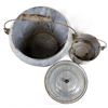 Image 7 : Antique Grey Graniteware Milk Can and Cream Bucket