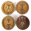 Image 1 : 4 Native American Navajo Sand Painted Bowls