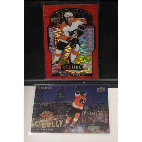 20-21 UD ALLURE LOT OF 2 TRAVIS KONECKNY INSERTS