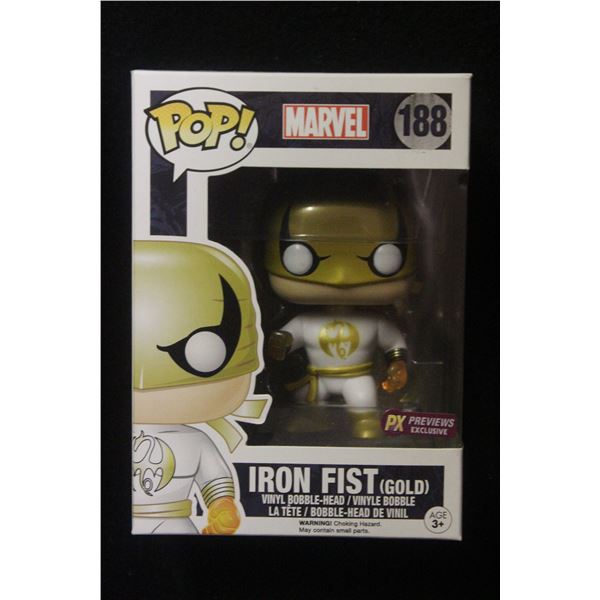 Funko Pop Vinyl Marvel Iron Fist Gold Costume PX Exclusive
