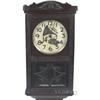 Image 1 : Very Rare Wall Clock C. 1880-1900 Solid Black Walnut