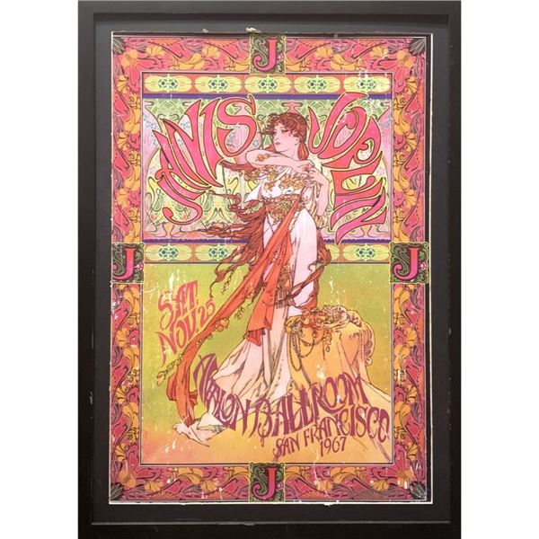 Janis Joplin Avalon Ballroom Nov 1967 Framed Poster