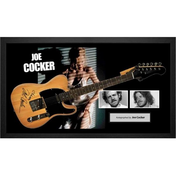 Signed and Custom Framed Joe Cocker Guitar