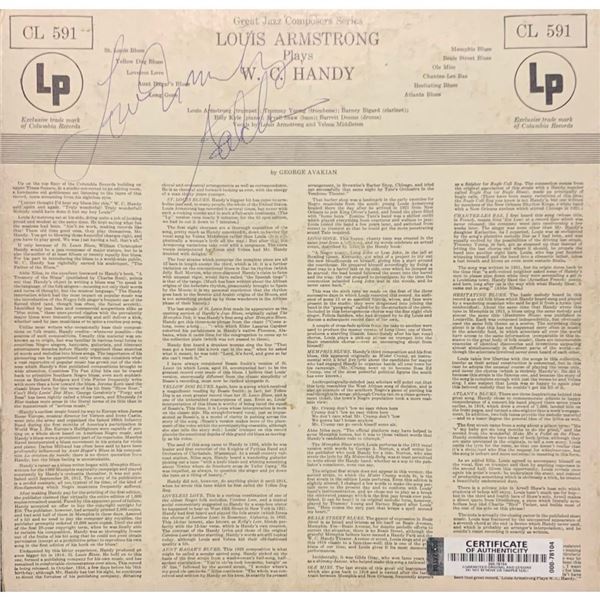 Signed Louis Armstrong Louis Armstrong Plays W.C. Handy Album Cover