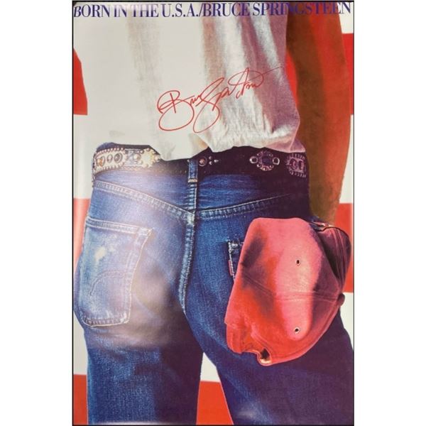 Signed Brice Springsteen Born In The USA Promo Poster