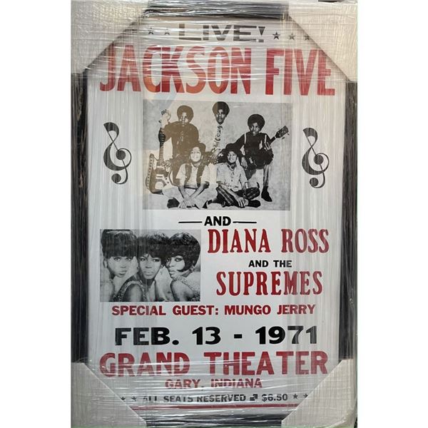 1971 Original Concert Poster, Jackson Five, Diana Ross & The Supremes