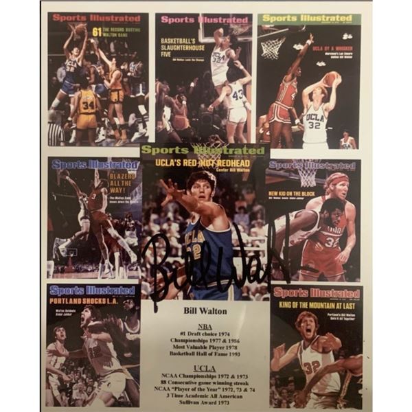 Signed Bill Walton Sport Illustrated Cover Photo Collage