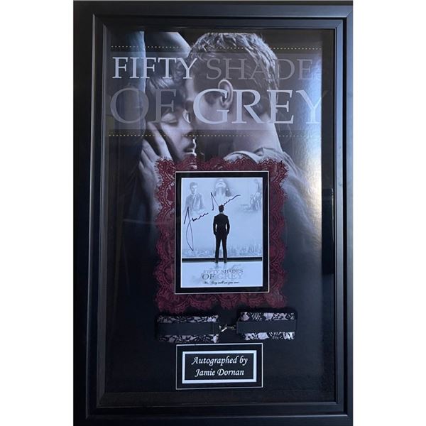 Signed 50 Shades of Grey Handcuff Collage in Shadowbox