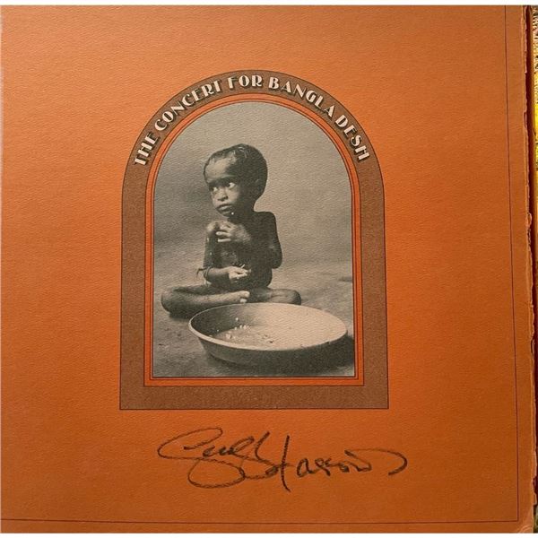 Signed George Harrison Concert For Bangladesh Album Cover