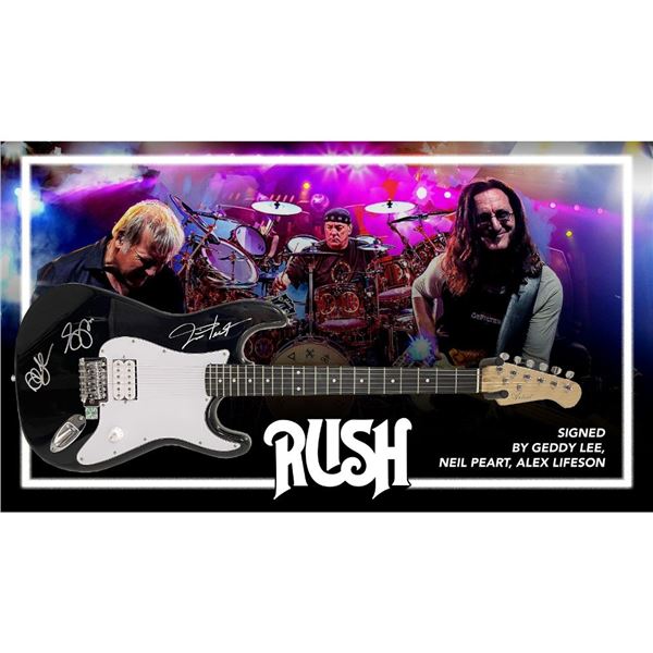 Signed Rush Guitar Display