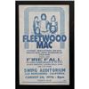 Image 1 : Framed Fleetwood Mac Concert Poster, August 24, 1976