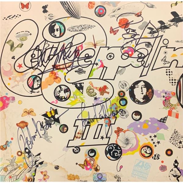 Signed Led Zeppelin III Album Cover