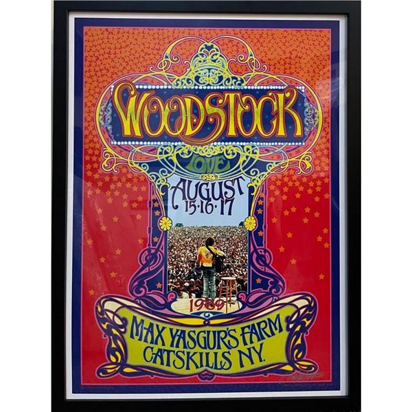 Framed Woodstock Concert Poster