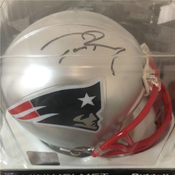 Signed Tom Brady Patriots Mini Helmet