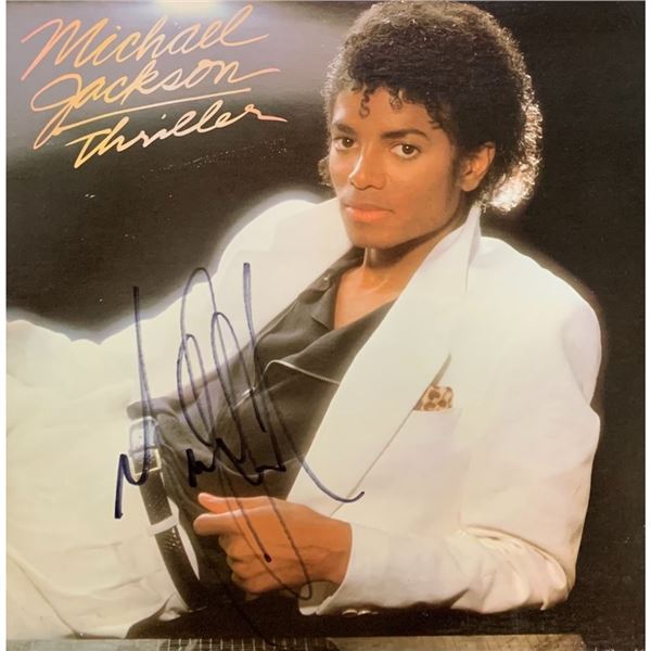 Signed Michael Jackson Thriller Album Cover