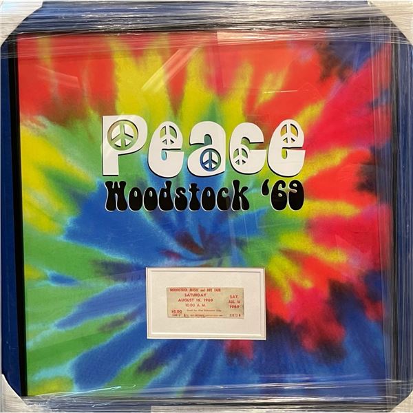 Original Framed Woodstock Ticket 1969