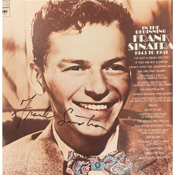 Signed Frank Sinatra In The Beginning Album Cover