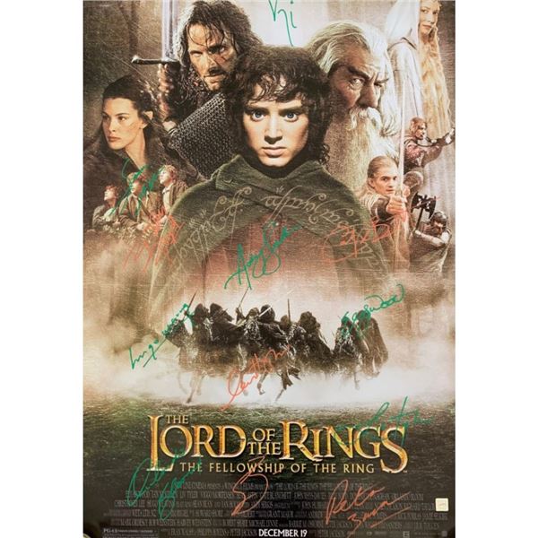 Signed Lord of the Rings: The Fellowship of the Ring Movie Poster