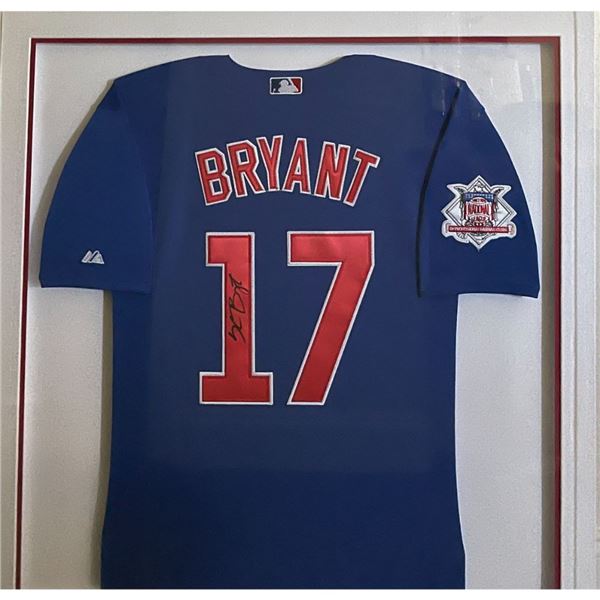 Signed and Framed Kris Bryant Cubs Jersey