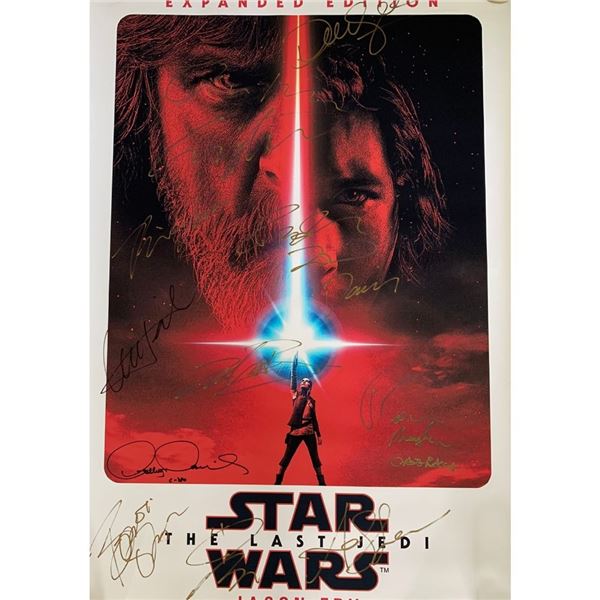 Signed The Last Jedi Movie Poster