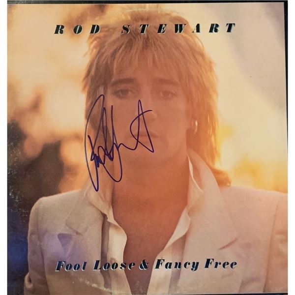 Signed Rod Stewart Footloose and Fancy Free Album Cover