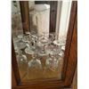 Image 4 : Curio Cabinet 5'5H x 1'5D with Crystal Stemware