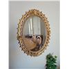 Image 5 : Large Decorative Oval Mirror & Artificial Plant