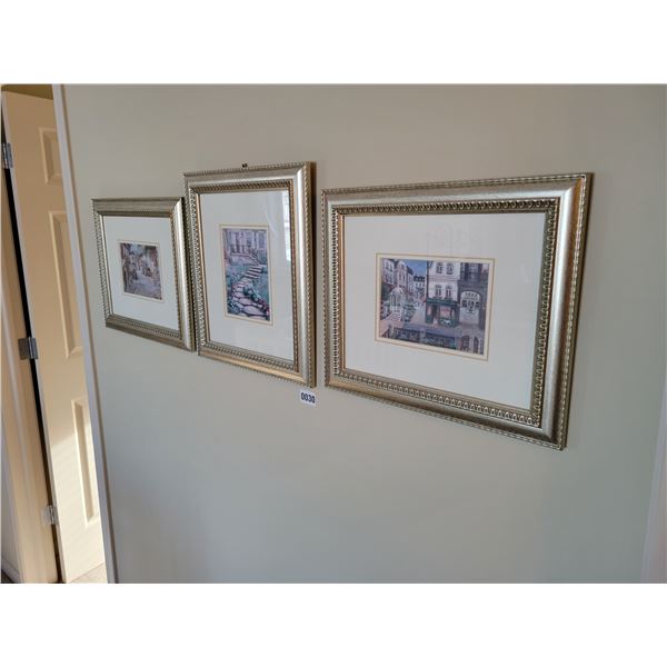 3 Framed Prints 18 x 12