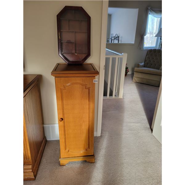 Standing Jewellery Cabinet 3.5' Tall with Display Wall Hanging