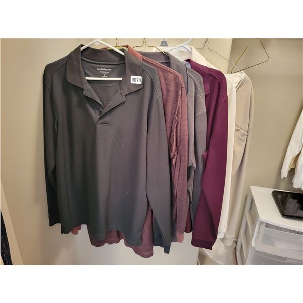 6 Men's Long Sleeve Shirts (Medium-Large)