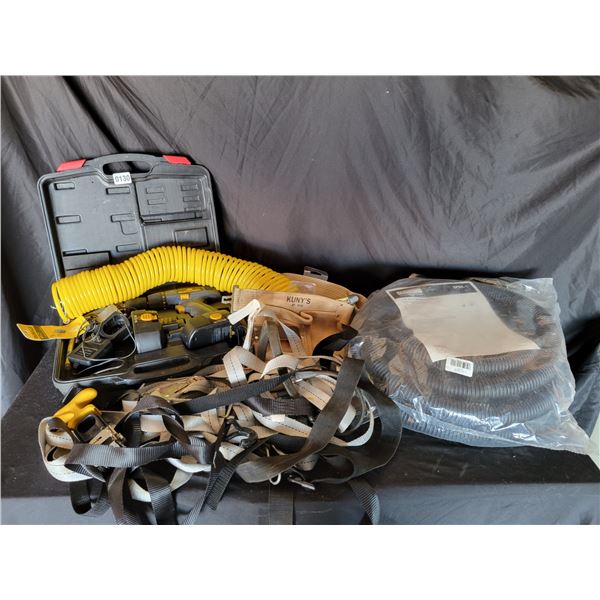 Ratchet Straps - Air Hose - Drill - Sump Pump Discharge Hose Kit