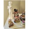 Image 2 : Porcelain Cherubs & Bear Collection (Clock & Small Boxes with Ornaments