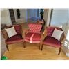 Image 1 : Rose Accent Chairs x3 with Pillows