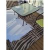 Image 3 : Glass Top Patio Set with 2 Chairs and Large Patio Rug