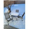 Image 1 : Glass Top Patio Set with 4 Chairs