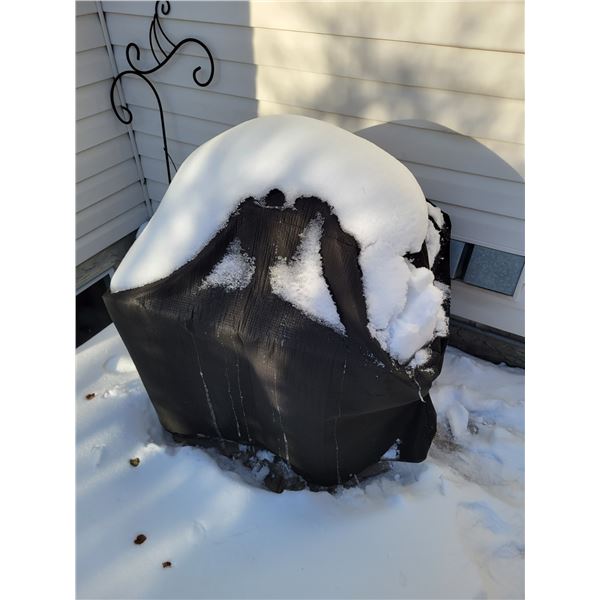 Weber Tabletop Propane Grill with Table, Propane Bottle & Cover