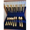 Image 2 : Gold Plated Flatware Set with Chest and Wine Rack