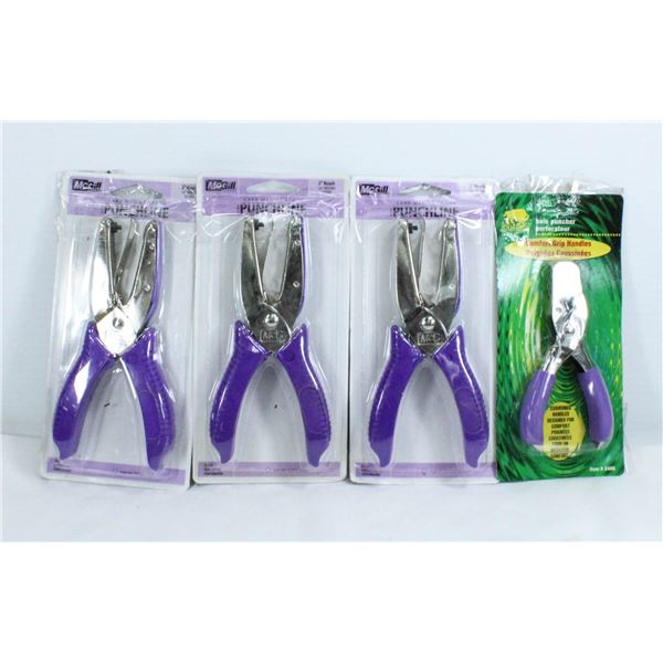 LOT OF 4 HOLE PUNCHES
