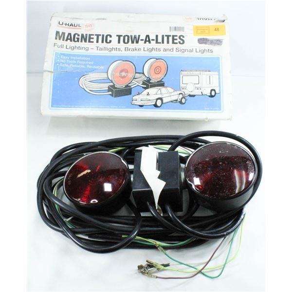 SET OF MAGNETIC TOW-A-LITES - FULL LIGHTING - TAIL LIGHTS, BREAK LIGHTS, SIGNAL LIGHTS