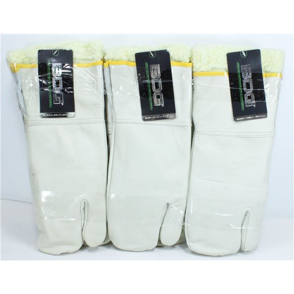 3 PAIR OF BDG WINTER LINED WORK MITTS