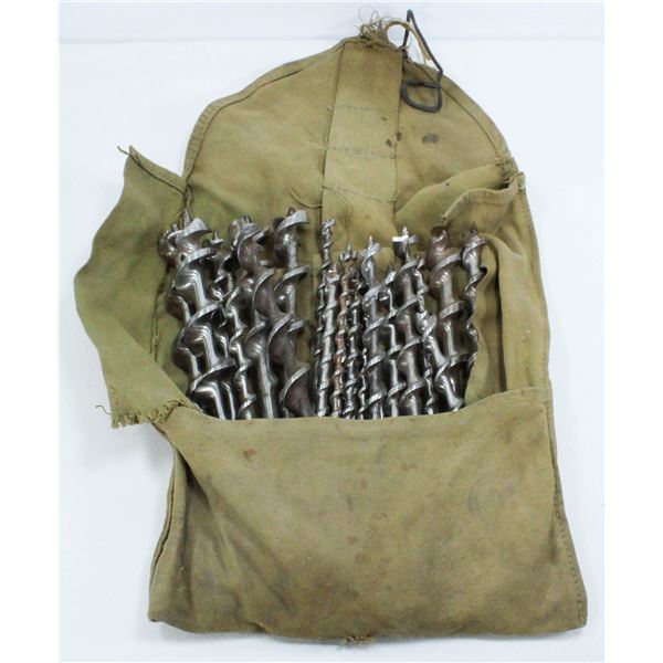 LOT OF VINTAGE WOOD DRILL BITS