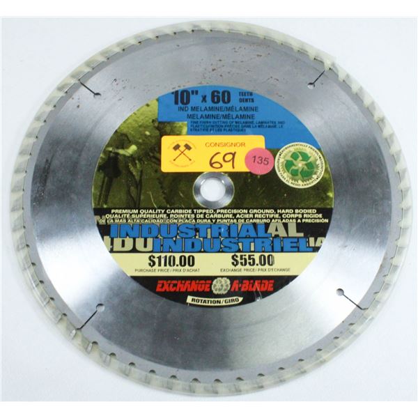 NEW INDUSTRIAL 10" X 60 TEETH MELAMINE SAW BLADES