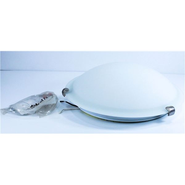 FROSTED DOME DUAL BULB LIGHT FIXTURE