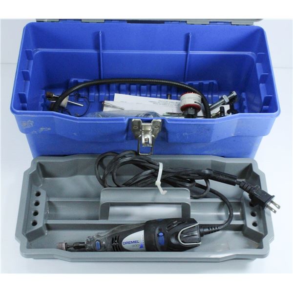 300 SERIES DREMEL TOOL WITH ACCESSORIES IN TOOL BOX