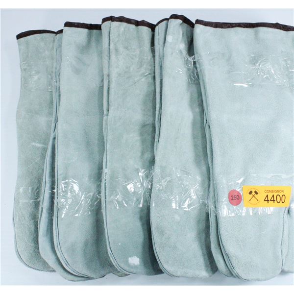 LOT OF 5 LEATHER WORK MITTS