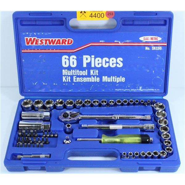 WESTWARD 66 PCS MULTI-TOOL KIT - STANDARD AND METRIC