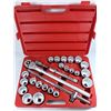 Image 1 : LIKE NEW POWERFIST 26PCS 3/4" DR. PROFESSIONAL SOCKET SET, CHROME VANADIUM STEEL WITH SATIN FINISH