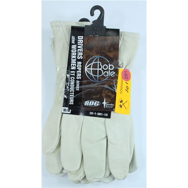 BUNDLE OF THREE PAIRS BOB DALE LEATHER GLOVES - SIZE MEDIUM