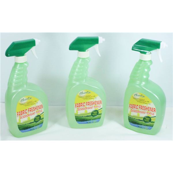 LOT OF 3 BOTTLES FABRIC FRESHENER - CARPETS, AIR & FABRIC - 946 ML EACH